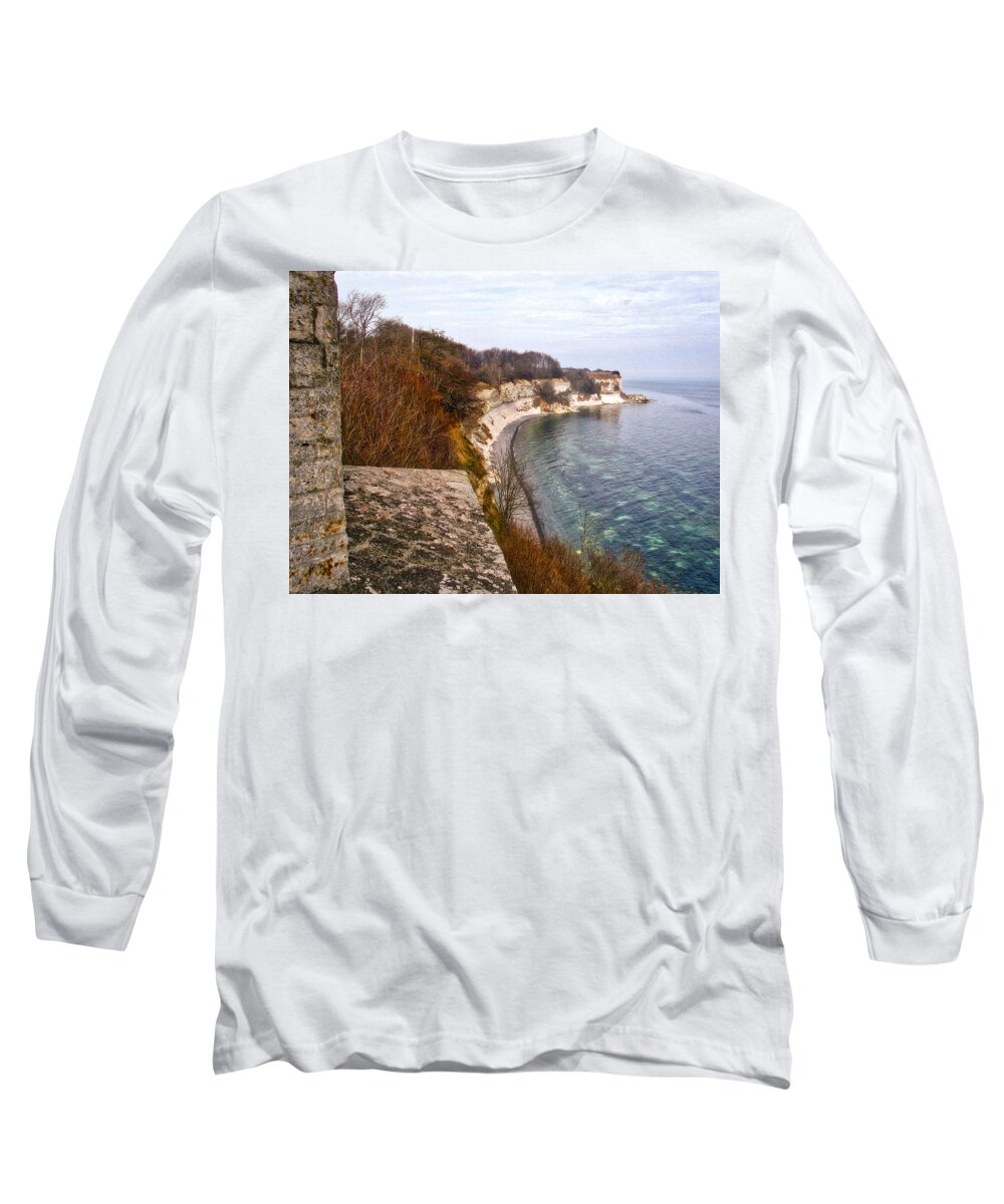 Denmark Long Sleeve T-Shirt featuring the photograph Stevns Klint by Ingrid Dendievel