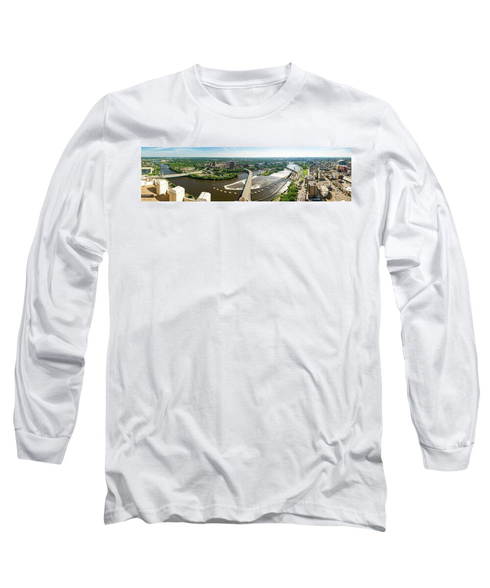 Minneapolis Long Sleeve T-Shirt featuring the photograph Summer in the Mill City by Mike Evangelist