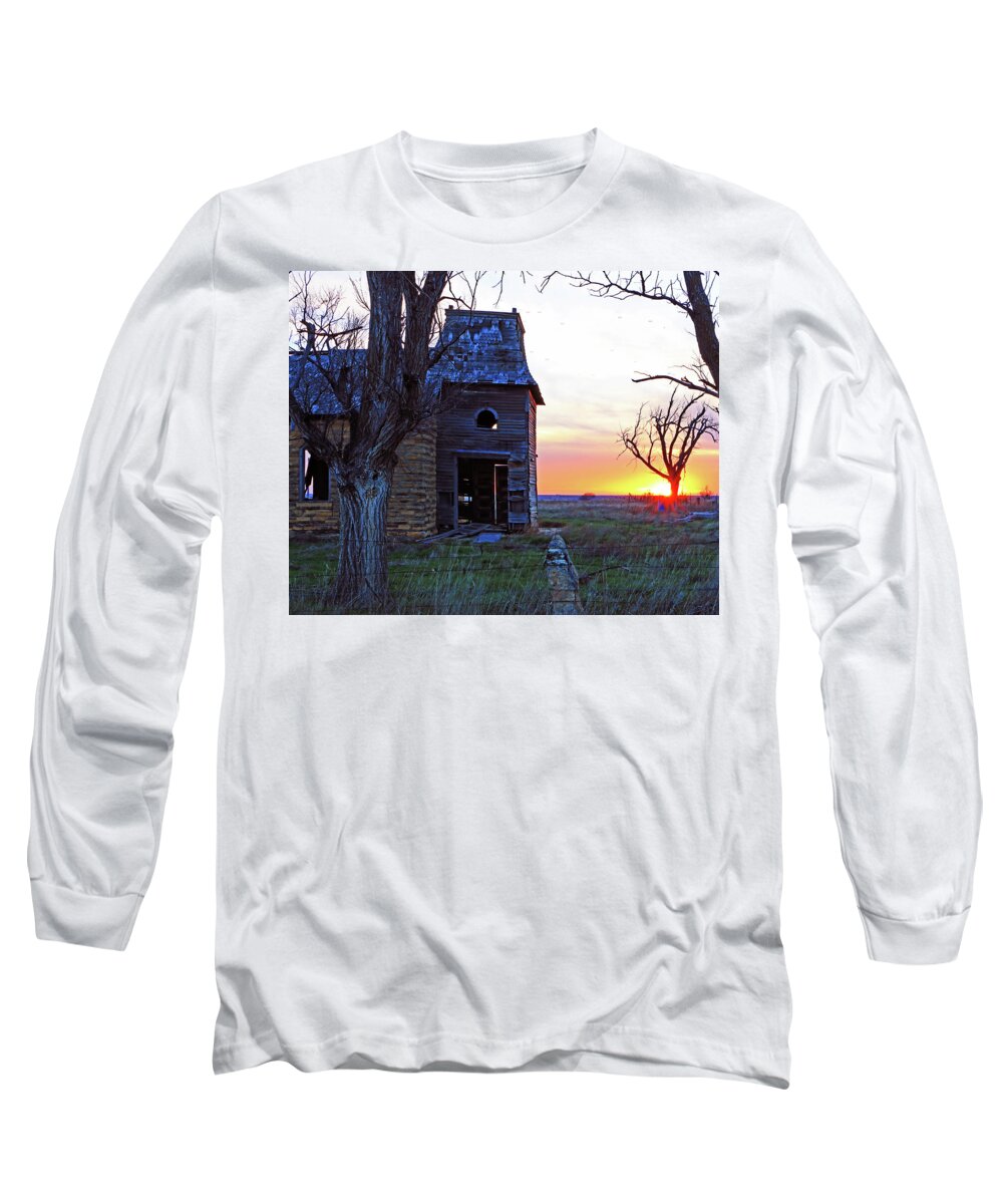 Church Long Sleeve T-Shirt featuring the photograph Sundown Church by Christopher McKenzie