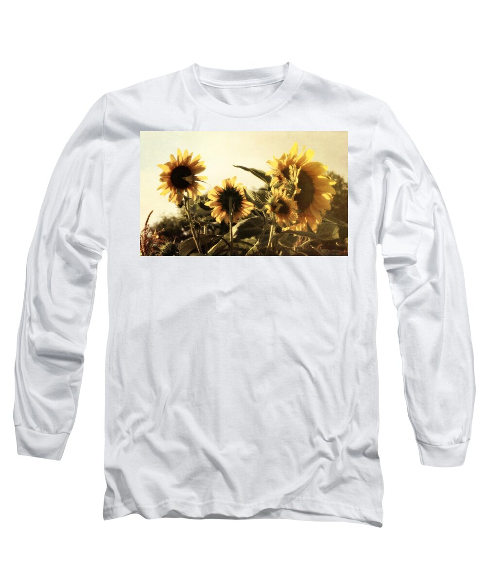 Sunflowers In Tone Long Sleeve T-Shirt featuring the photograph Sunflowers In Tone by Glenn McCarthy Art and Photography