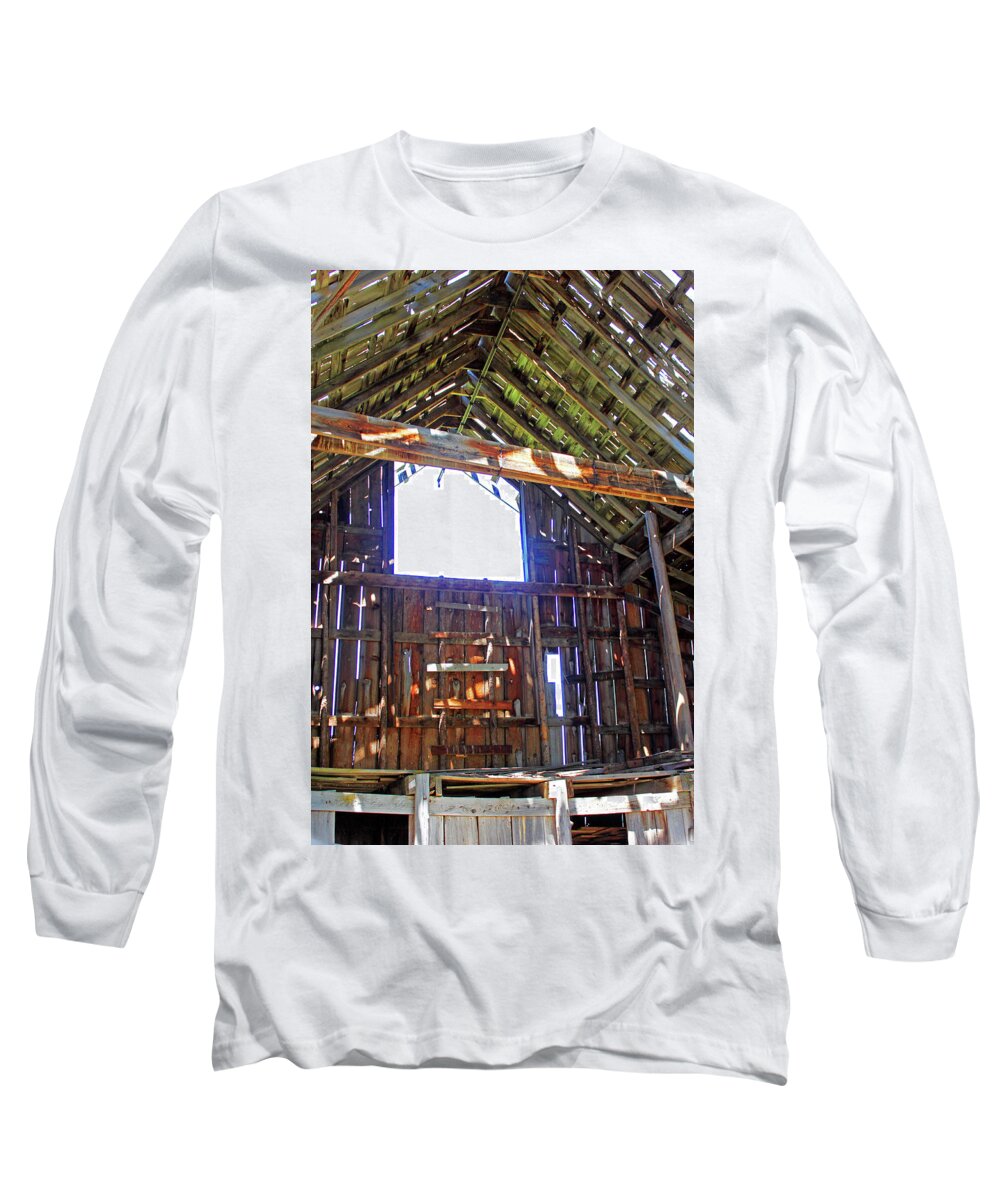 Barn Long Sleeve T-Shirt featuring the photograph Sunlit Loft by Ira Marcus