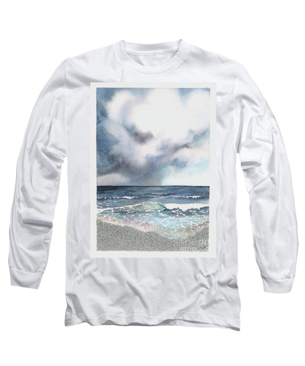 Storm Long Sleeve T-Shirt featuring the painting The Coming Storm by Hilda Wagner