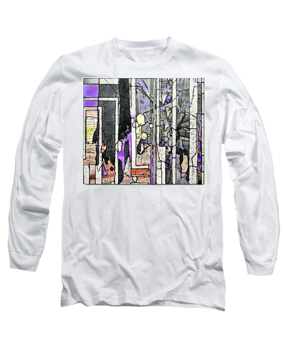 Street Art Long Sleeve T-Shirt featuring the relief The Dangers Of Playing Pretend by Bobby Zeik