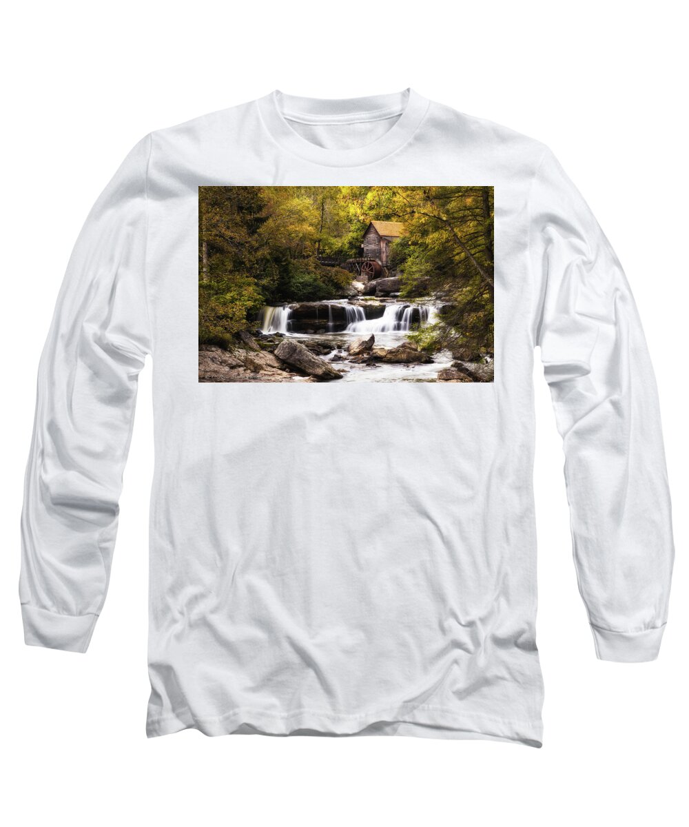 Babcock State Park Long Sleeve T-Shirt featuring the photograph The Glade Creek Grist Mill by C Renee Martin