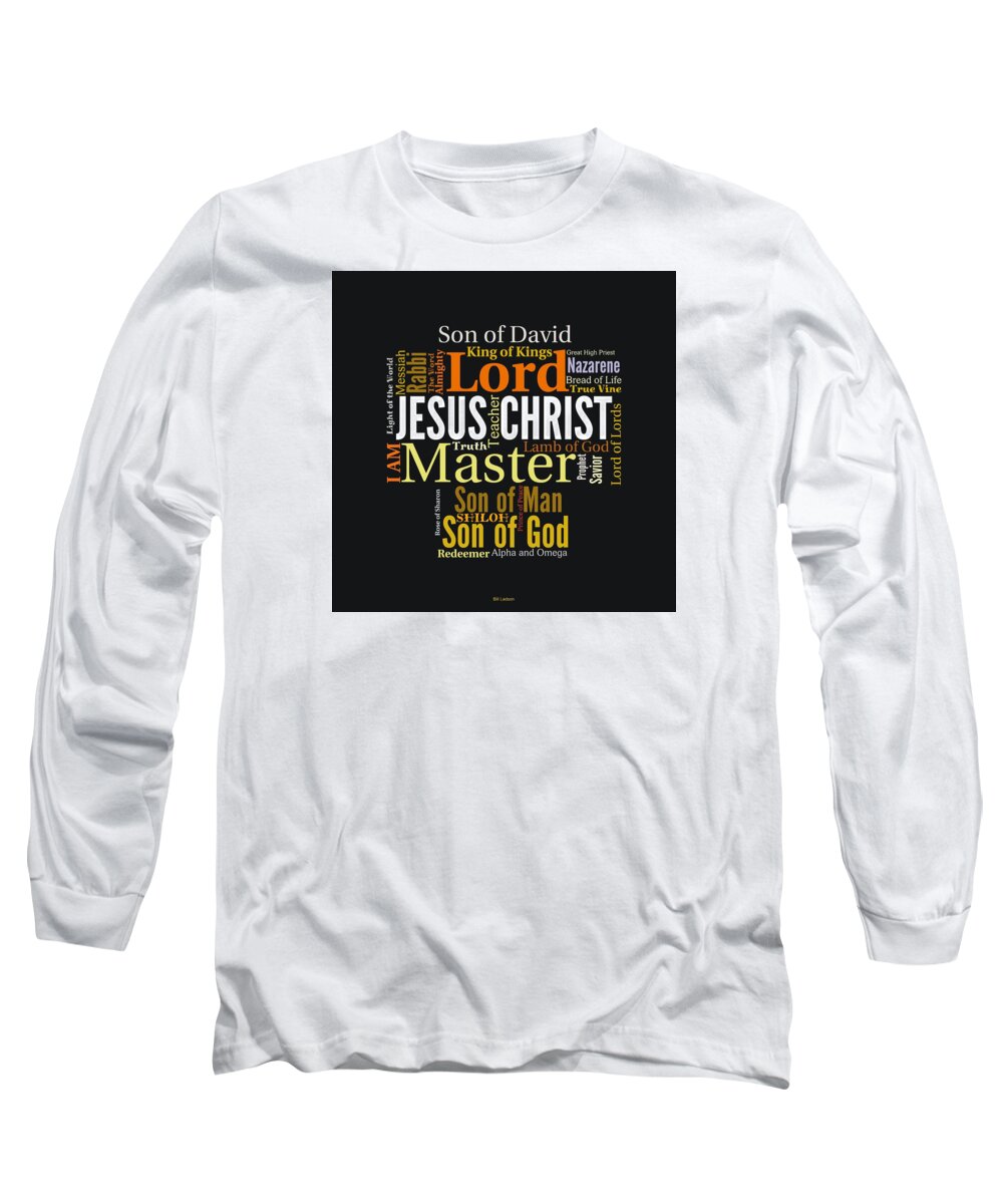Christian Long Sleeve T-Shirt featuring the digital art The Names of The King by William Ladson