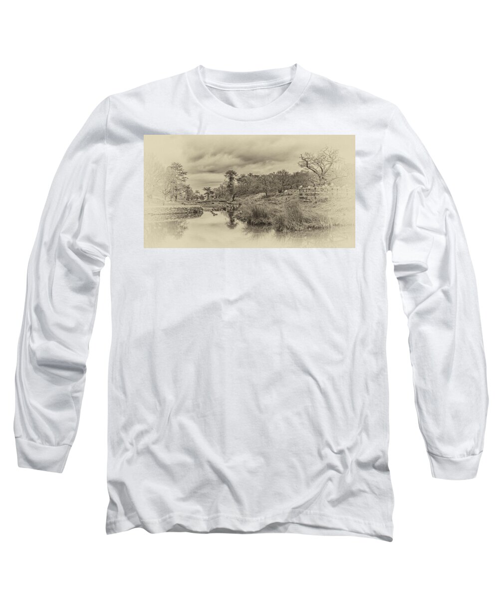 Landscape Long Sleeve T-Shirt featuring the photograph The Old Pond by Nick Bywater