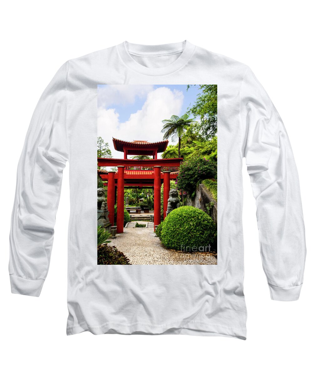 Tropical Long Sleeve T-Shirt featuring the photograph The Oriental Gate to Happiness by Brenda Kean
