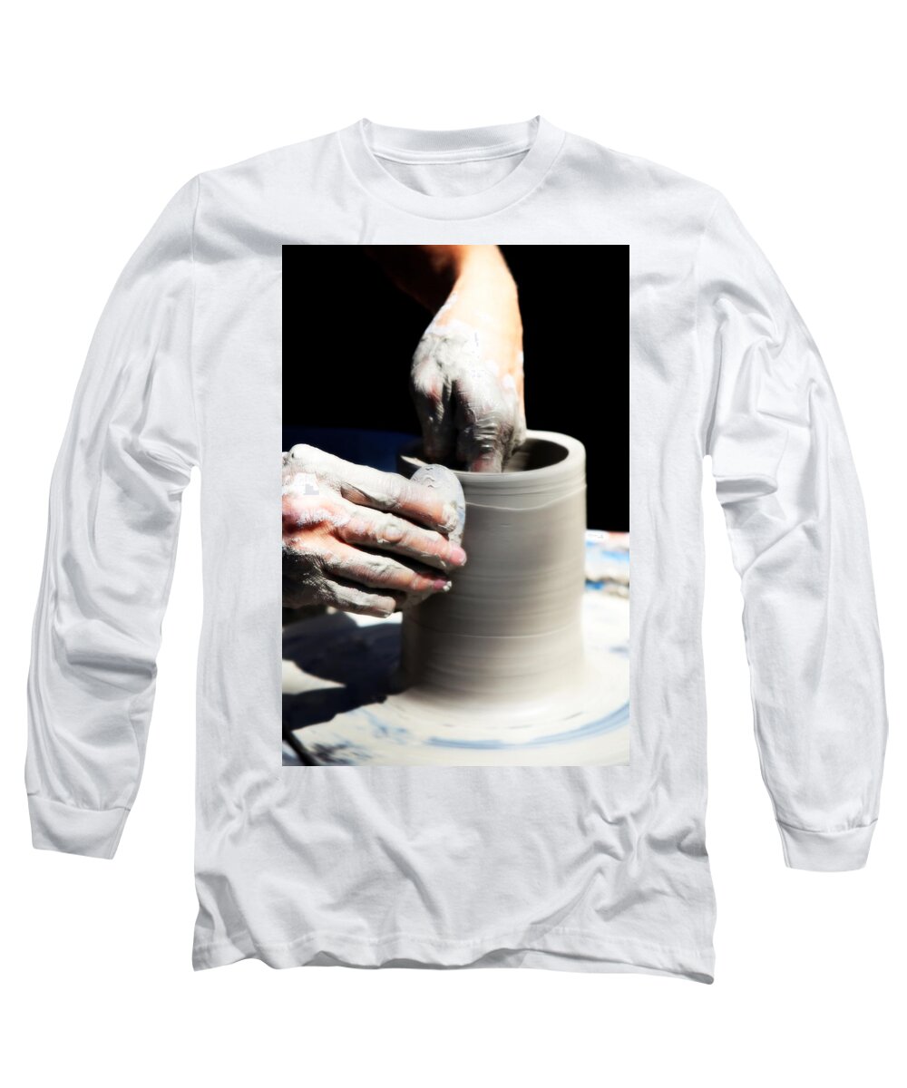 Potter Long Sleeve T-Shirt featuring the photograph The Potters Wheel by Imagery-at- Work
