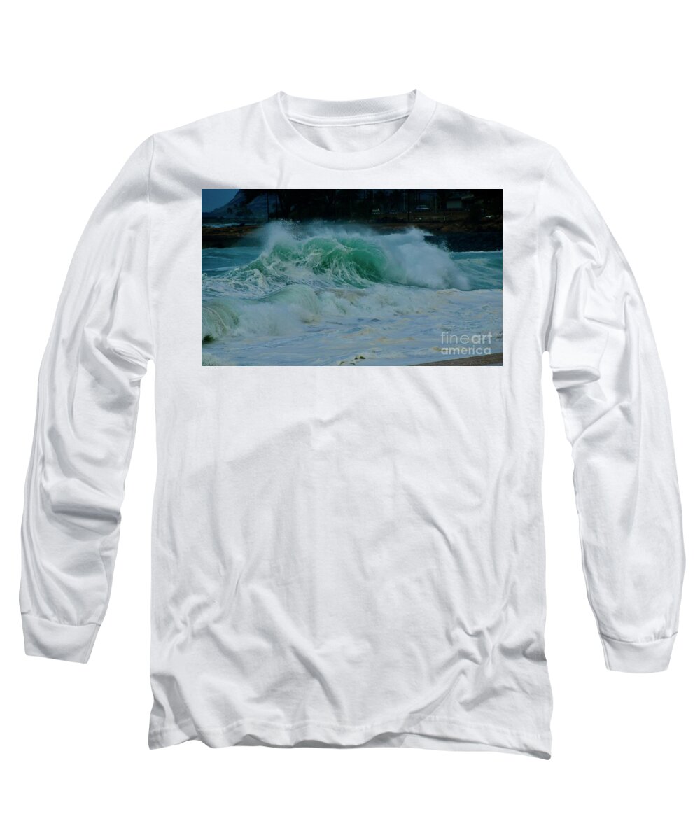 Waves Long Sleeve T-Shirt featuring the photograph The Power of Waves by Craig Wood