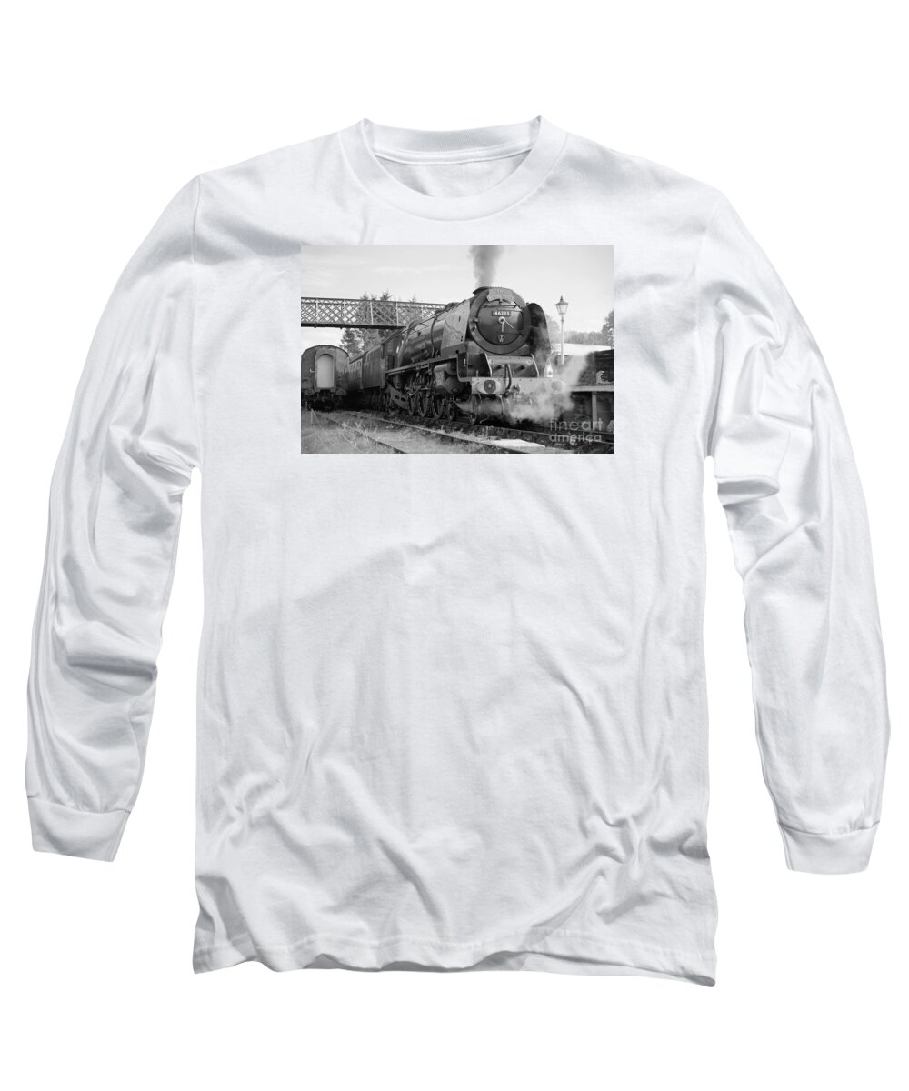 Steam Long Sleeve T-Shirt featuring the photograph The Royal Scot in Black and white by David Birchall