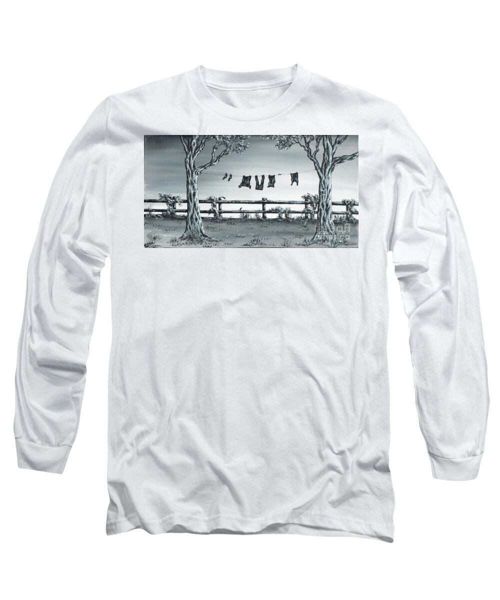 Tree Long Sleeve T-Shirt featuring the painting The Show Off by Kenneth Clarke