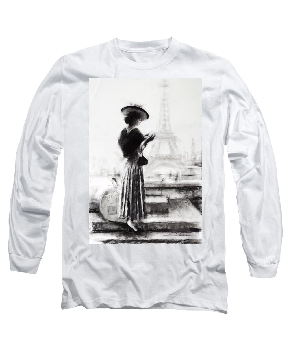 Woman Long Sleeve T-Shirt featuring the painting The Traveler by Steve Henderson