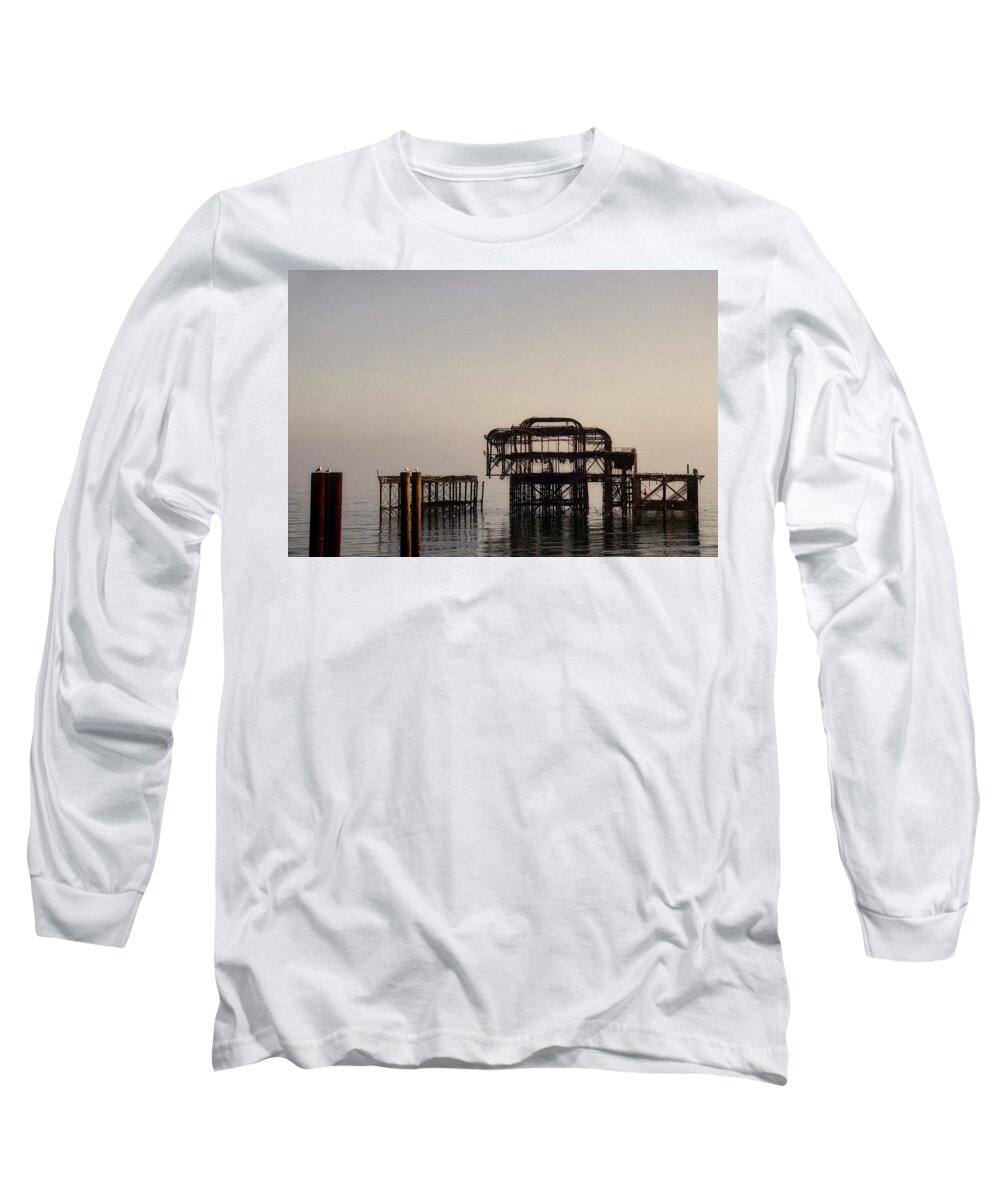 West Pier Long Sleeve T-Shirt featuring the photograph The West Pier, Brighton by Gavin Bates