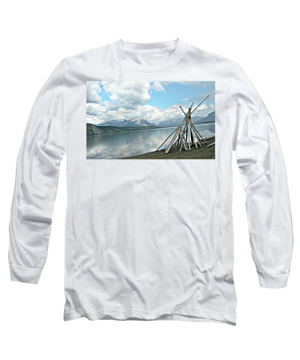 Tipi Long Sleeve T-Shirt featuring the photograph Tipi like by 'REA' Gallery