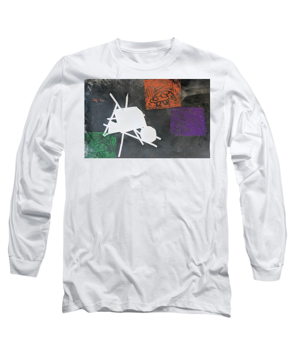  Long Sleeve T-Shirt featuring the painting Turtle Land by Abigail White
