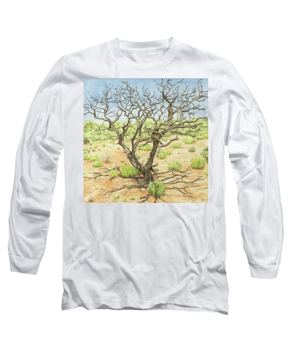 Desert Long Sleeve T-Shirt featuring the painting Twisted by Rick Adleman