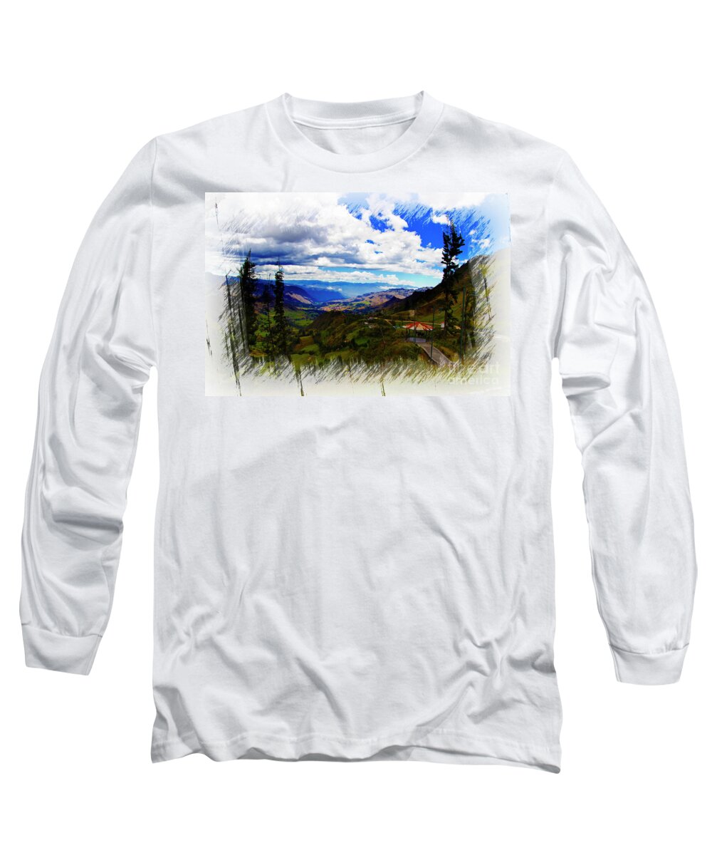 War Long Sleeve T-Shirt featuring the photograph View Of Giron Valley From Portete IV by Al Bourassa