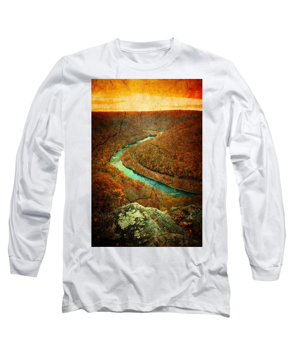 Sunset Long Sleeve T-Shirt featuring the photograph Vintage Appalachia by Lisa Lambert-Shank