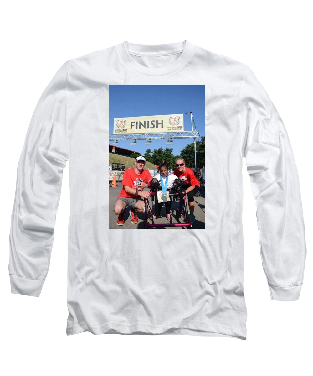  Long Sleeve T-Shirt featuring the photograph VIP Angel Wausau Marathon 1 by MyTEAM TRIUMPH Wisconsin Chapter