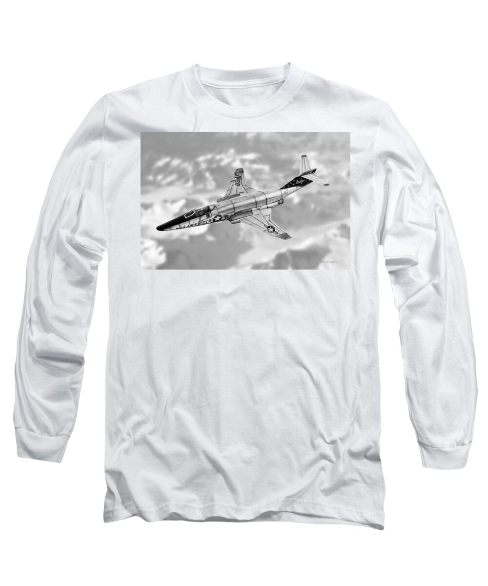 Military Long Sleeve T-Shirt featuring the drawing Voodoo by Douglas Castleman