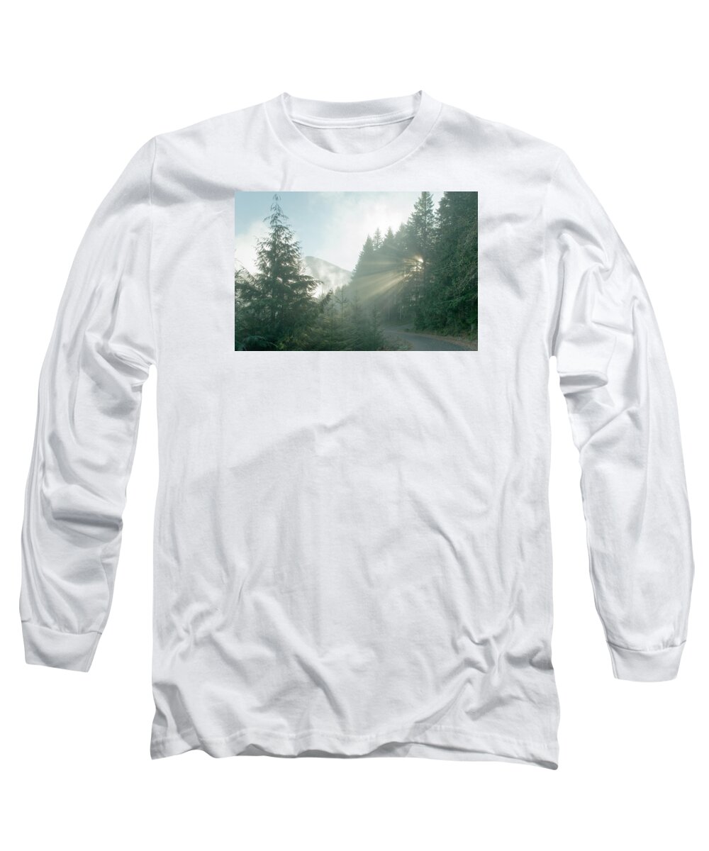 Windy Long Sleeve T-Shirt featuring the photograph Where will your road take you? by Troy Stapek