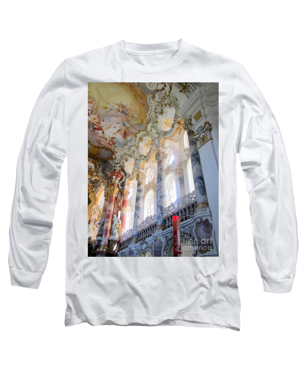 Wies Church Long Sleeve T-Shirt featuring the photograph Wies Church Interior 8 by Randall Weidner