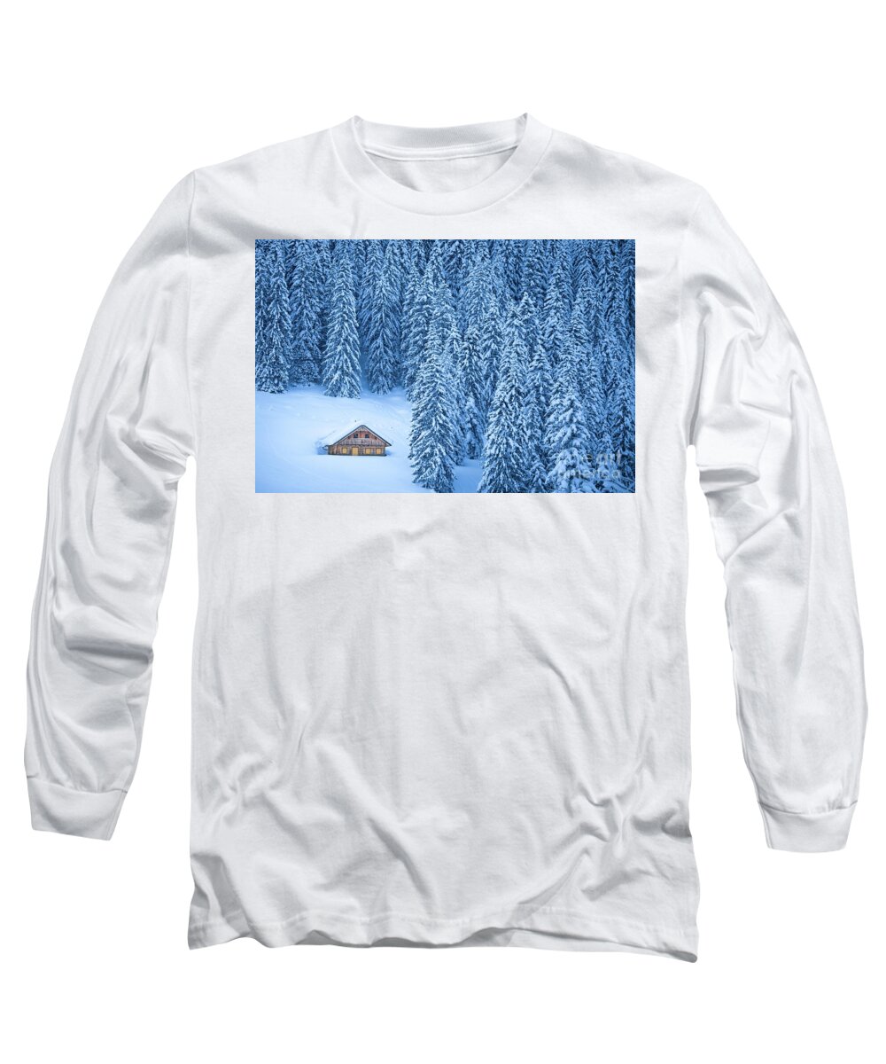 Alpine Long Sleeve T-Shirt featuring the photograph Winter Escape by JR Photography