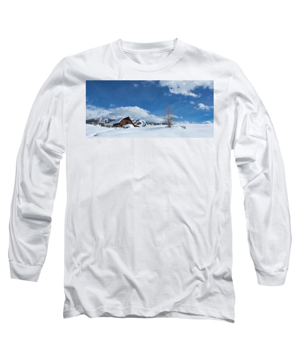 Mountain Long Sleeve T-Shirt featuring the photograph Winter in the Rockies by Sean Allen