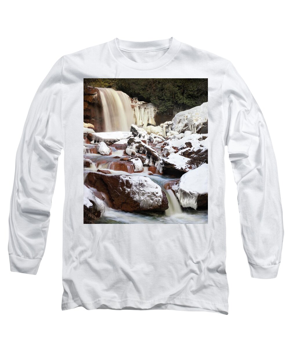Waterfall Long Sleeve T-Shirt featuring the photograph Winter Portrait by Art Cole