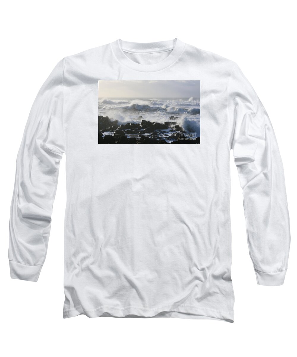 Winter Long Sleeve T-Shirt featuring the photograph Winter Sea by Jeanette French