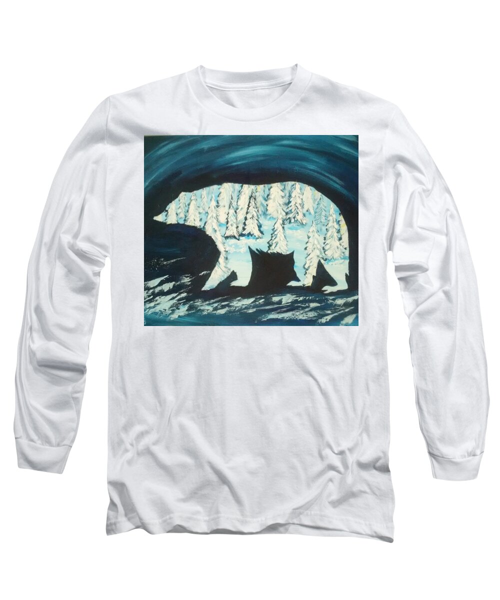 Winter Long Sleeve T-Shirt featuring the painting Winter Wonderland by Lynne McQueen