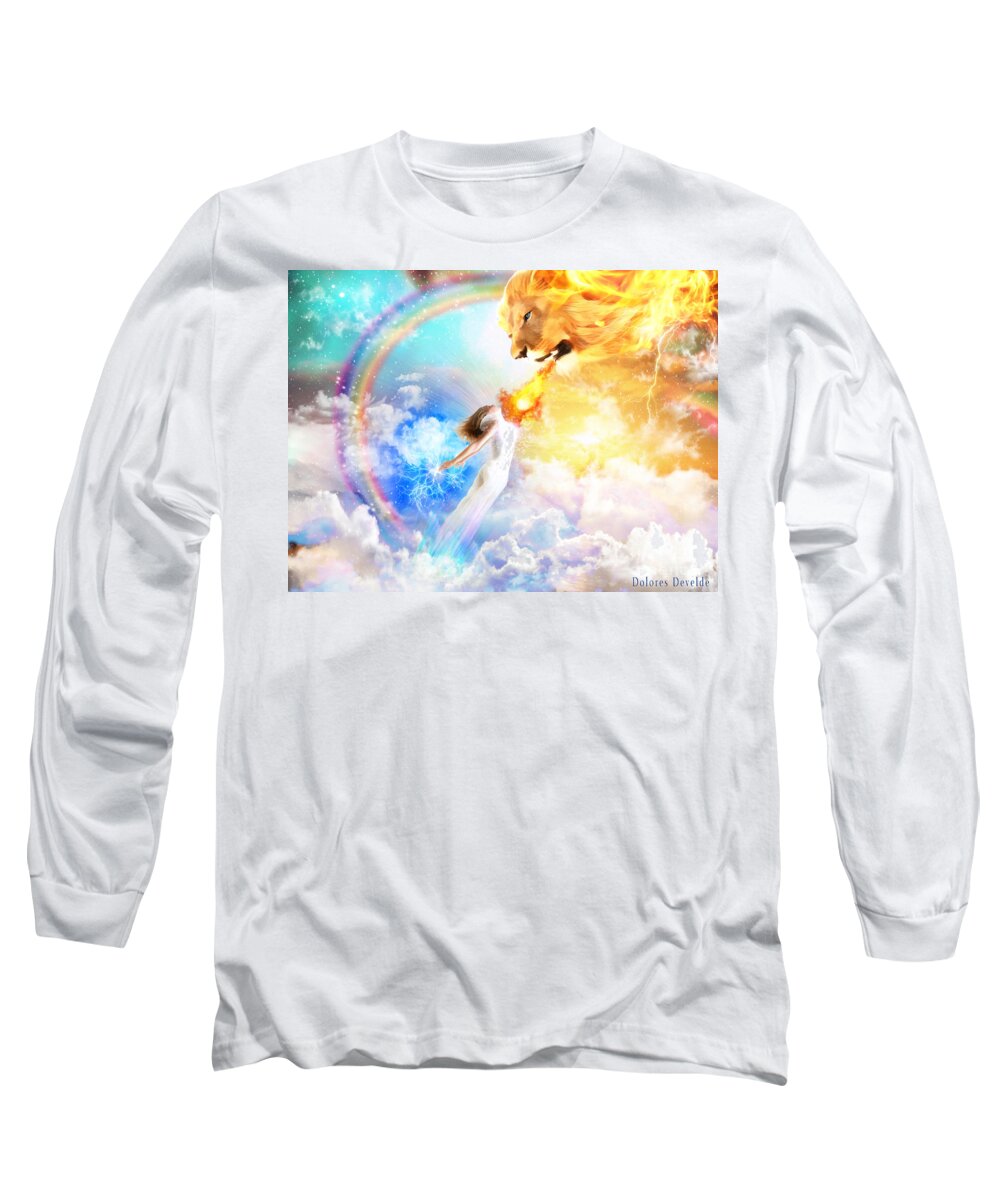 Word Of God Long Sleeve T-Shirt featuring the digital art Words like fire by Dolores Develde