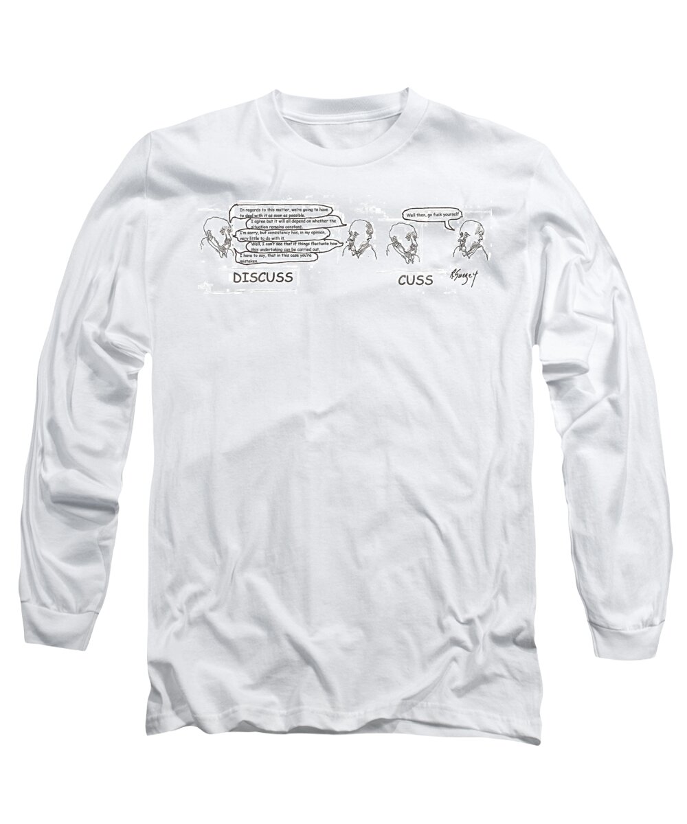  Long Sleeve T-Shirt featuring the drawing Working it Out by R Allen Swezey