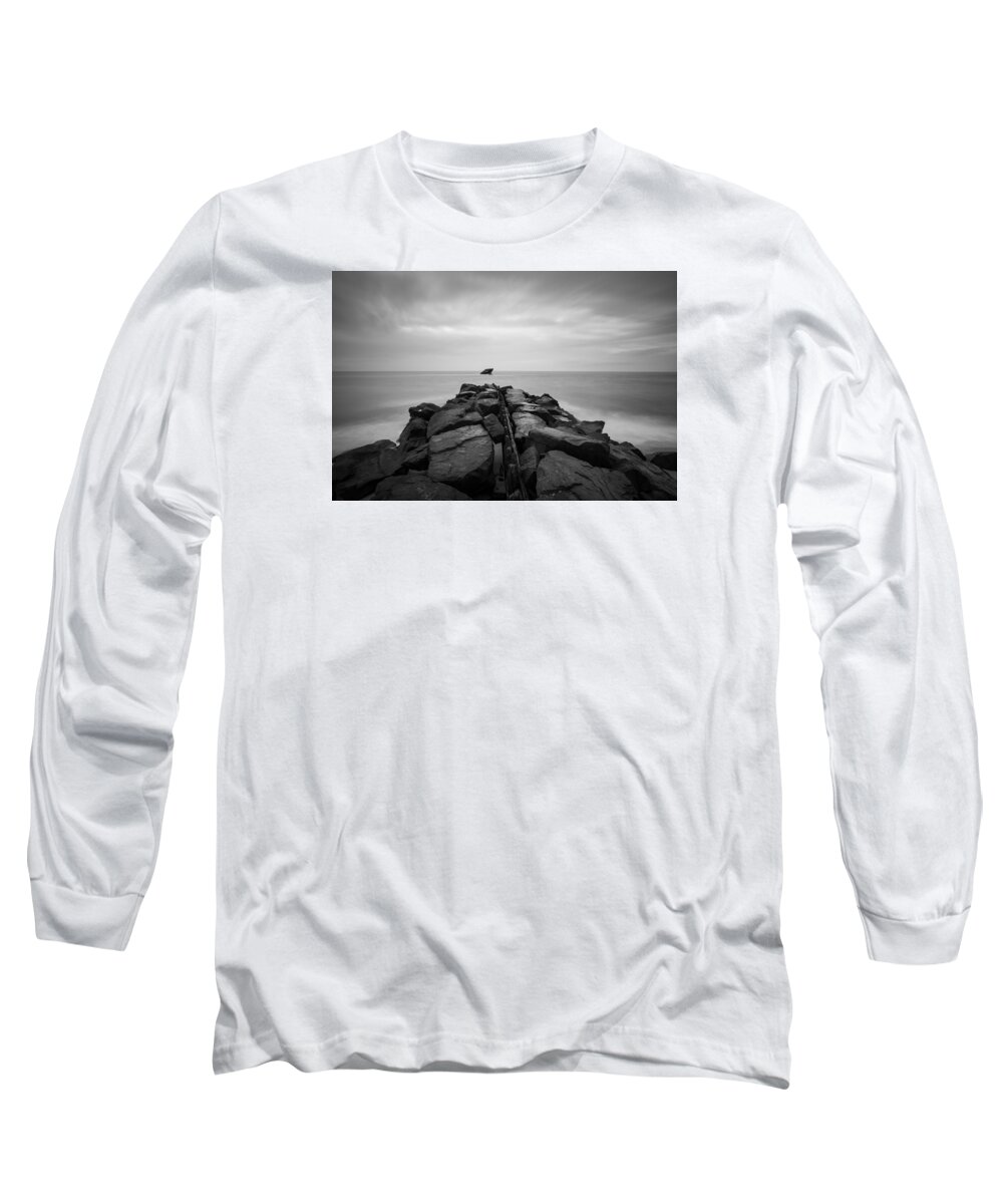 Abandoned Long Sleeve T-Shirt featuring the photograph Wreck of the SS Atlantus of Cape May NJ by Kyle Lee