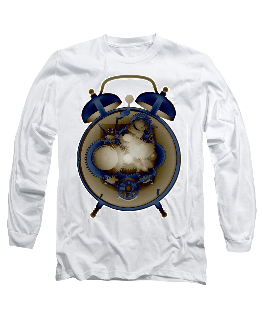 X-ray Art Photography Long Sleeve T-Shirt featuring the photograph X-ray Alarm Clock No. 8 by Roy Livingston