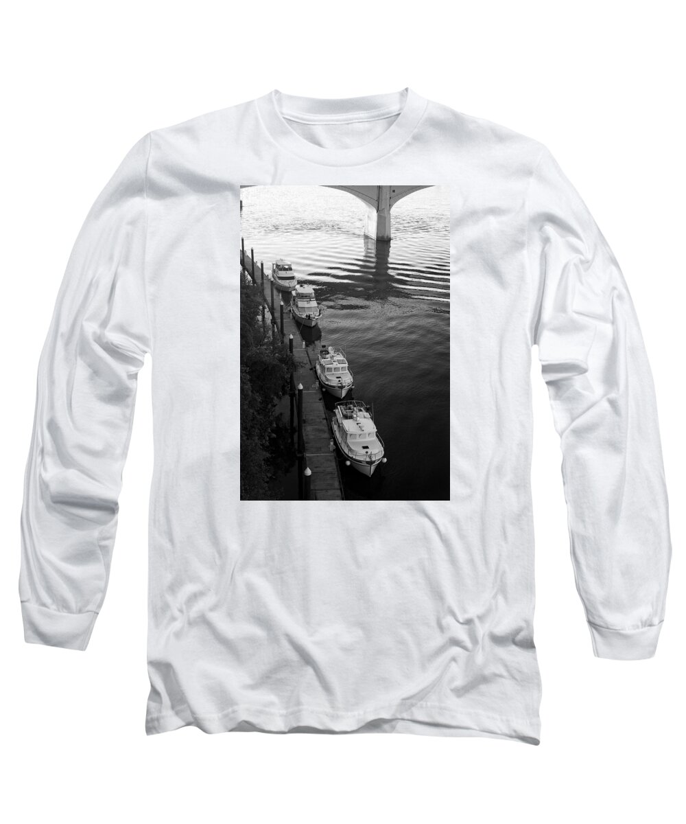 Boats Long Sleeve T-Shirt featuring the photograph Yachts at Dock by George Taylor