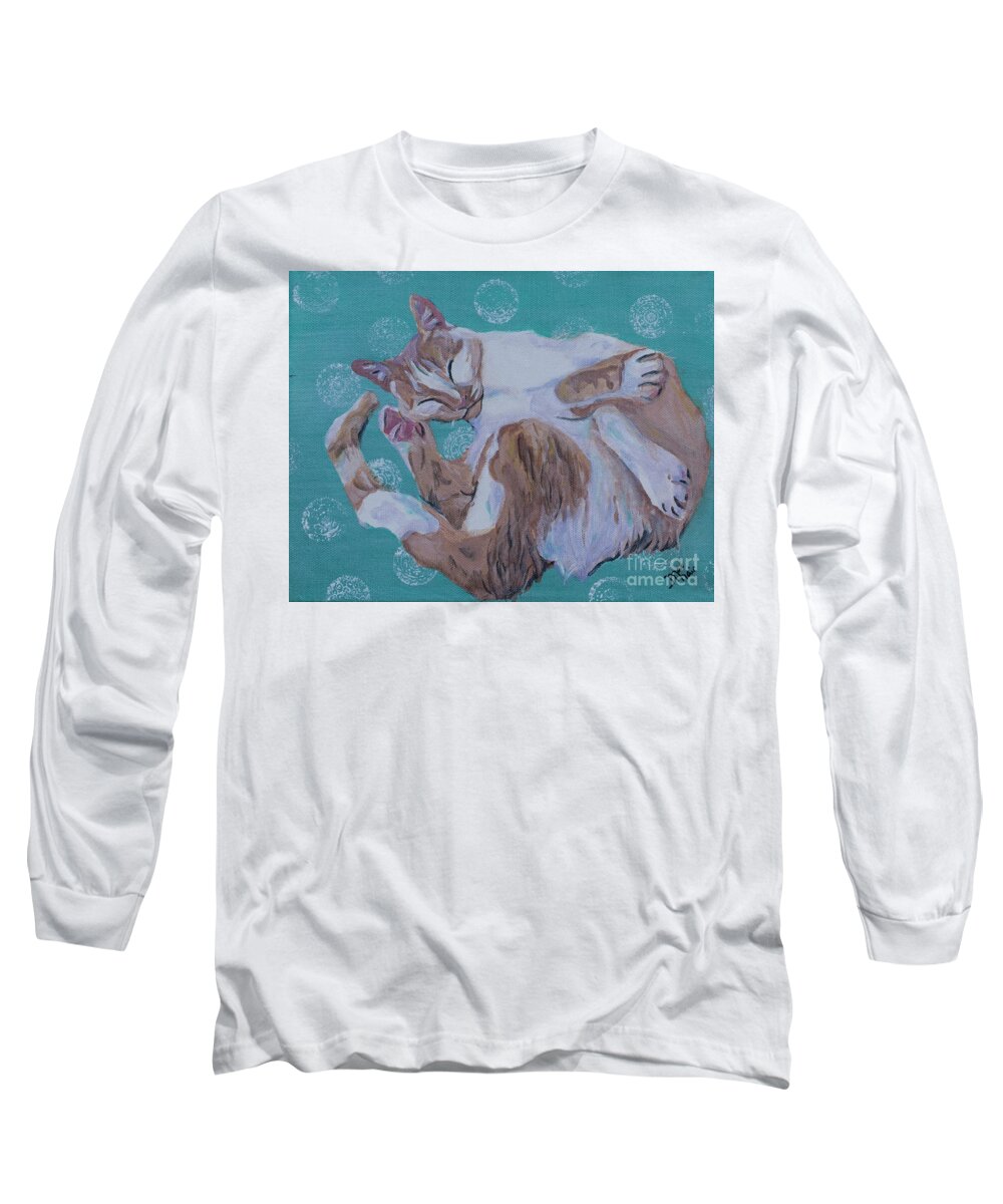 Jmacnairart Long Sleeve T-Shirt featuring the painting Namaste III by Jackie MacNair