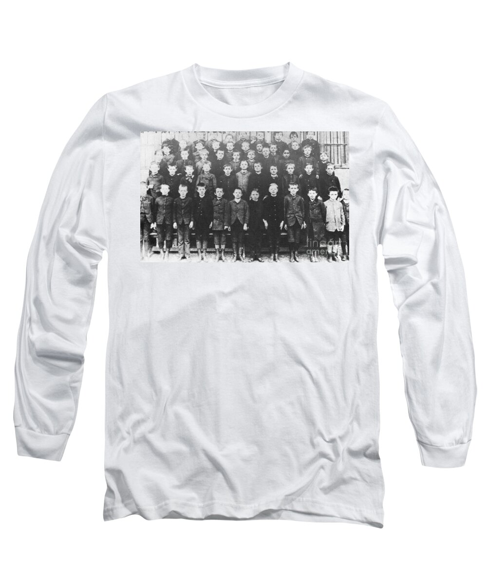 1890 Long Sleeve T-Shirt featuring the photograph Albert Einstein, 1889 by Granger