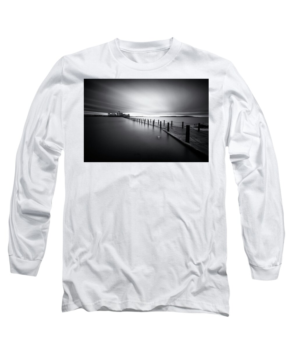 Pier Long Sleeve T-Shirt featuring the photograph Flooded #1 by Dominique Dubied