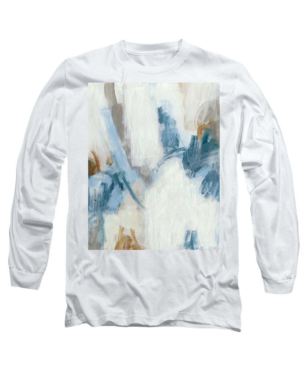 Abstract Long Sleeve T-Shirt featuring the painting Intermittent II #1 by June Erica Vess