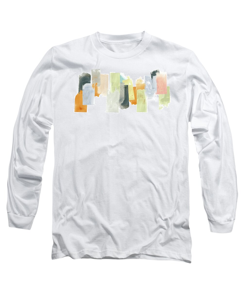 Abstract Long Sleeve T-Shirt featuring the painting Touchstone I #1 by June Erica Vess