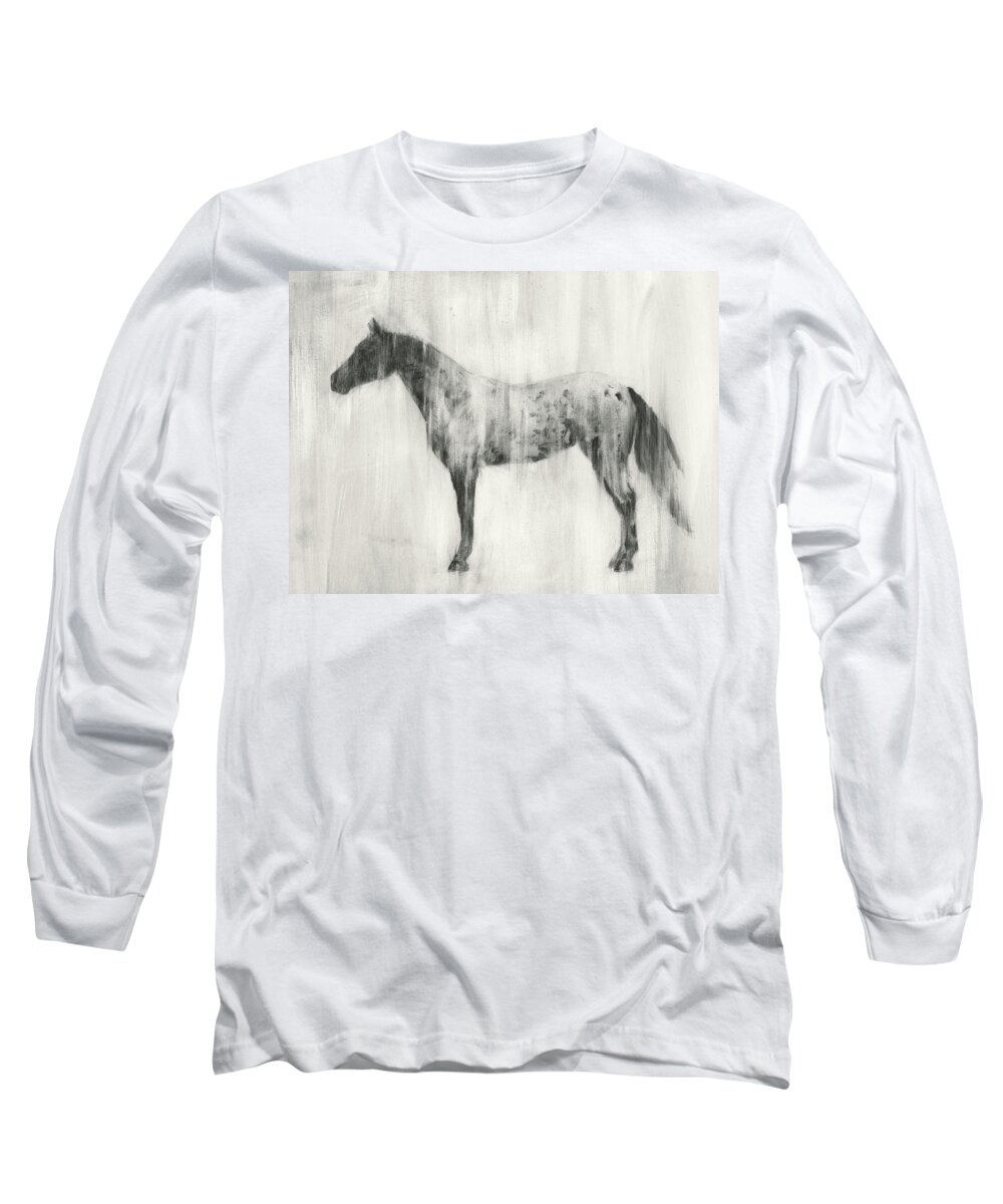 Western Long Sleeve T-Shirt featuring the painting Appaloosa Study II #2 by Ethan Harper