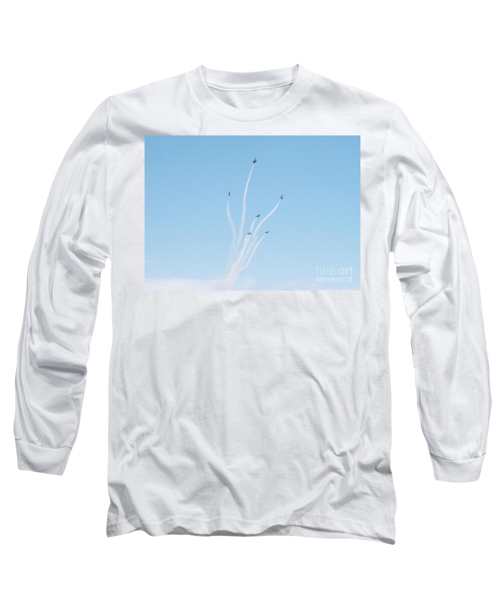 Jets Long Sleeve T-Shirt featuring the photograph #29 Blue Angels #29 by Tap On Photo