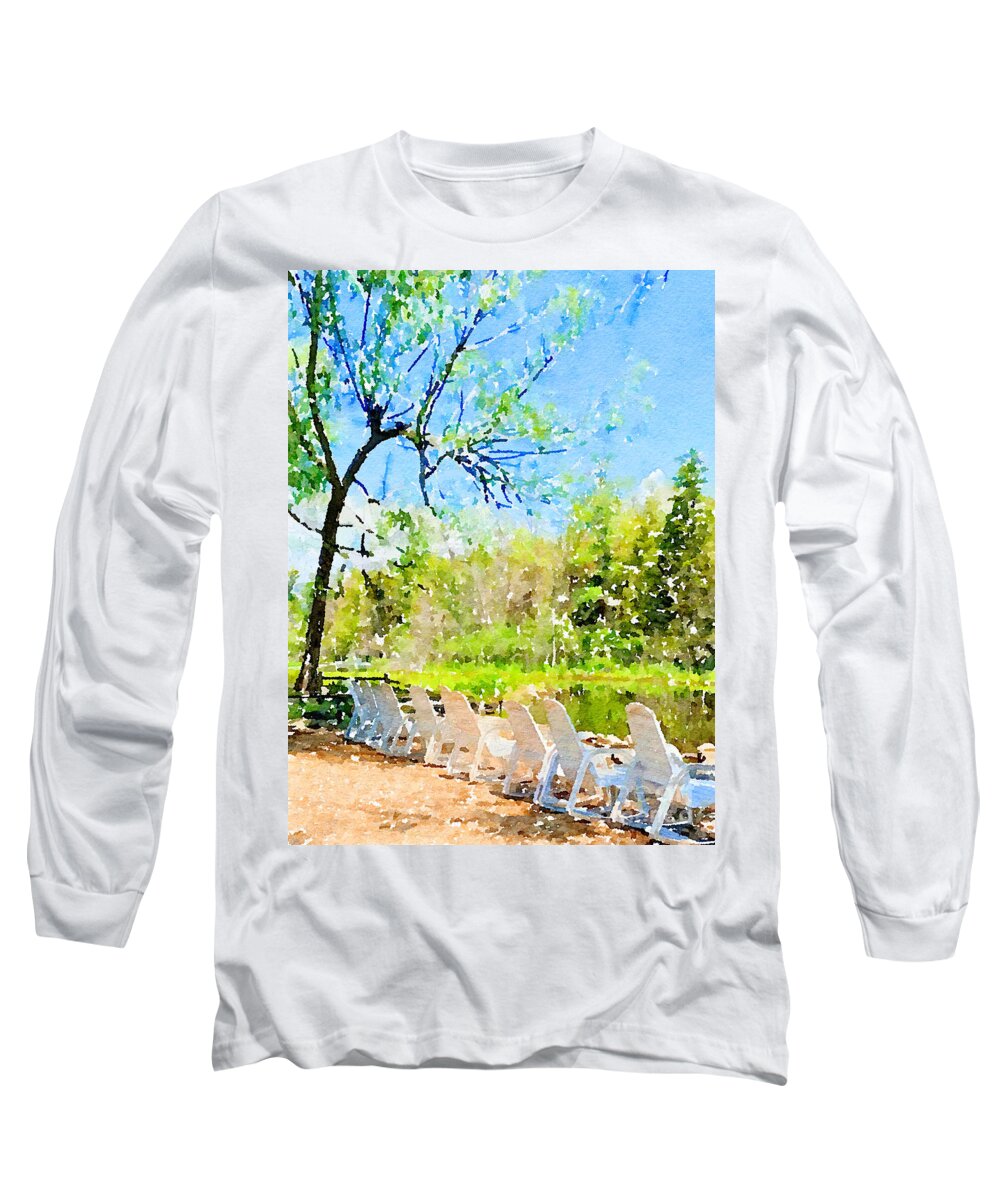 Relax Reflect Renew Nature Peace Tranquility Long Sleeve T-Shirt featuring the photograph Relax Reflect Renew #2 by Kathy Bee