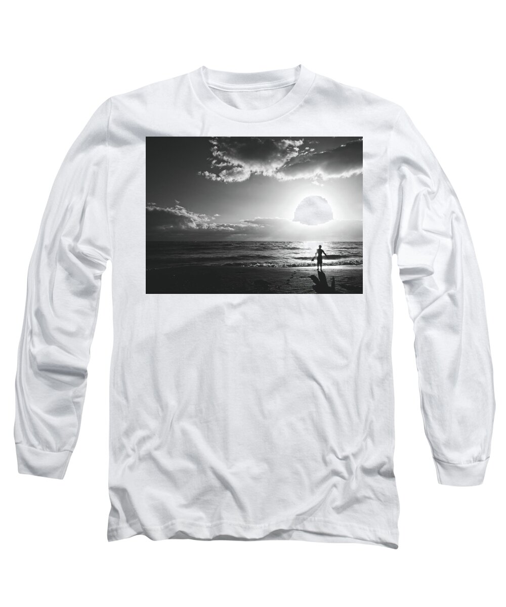 Surfing Long Sleeve T-Shirt featuring the photograph A Day of Surfing Begins by Steve DaPonte