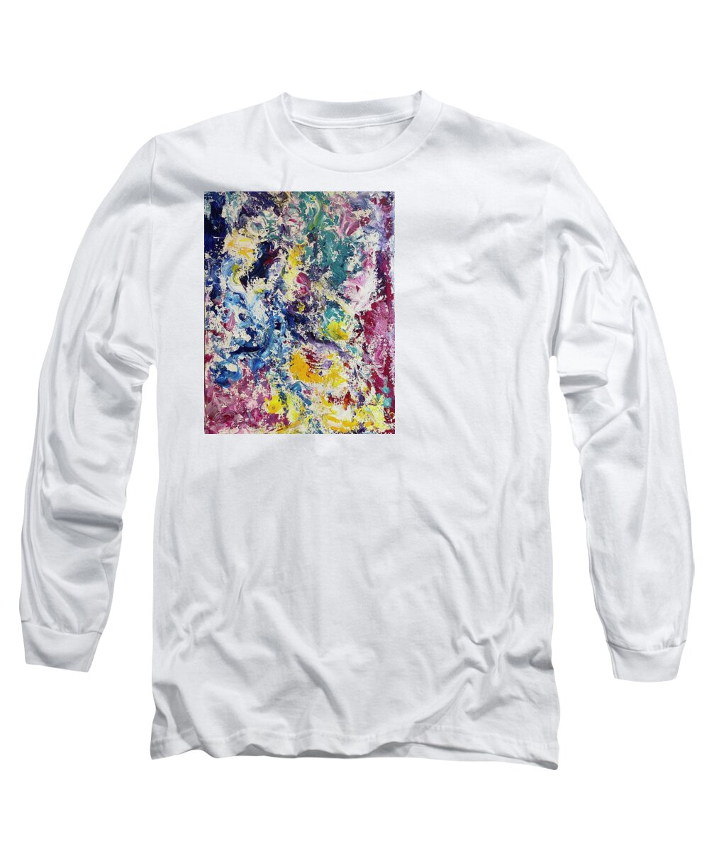 Abstract Painting Art Long Sleeve T-Shirt featuring the painting Abstract VIII Art Print #1 by Crystal Stagg