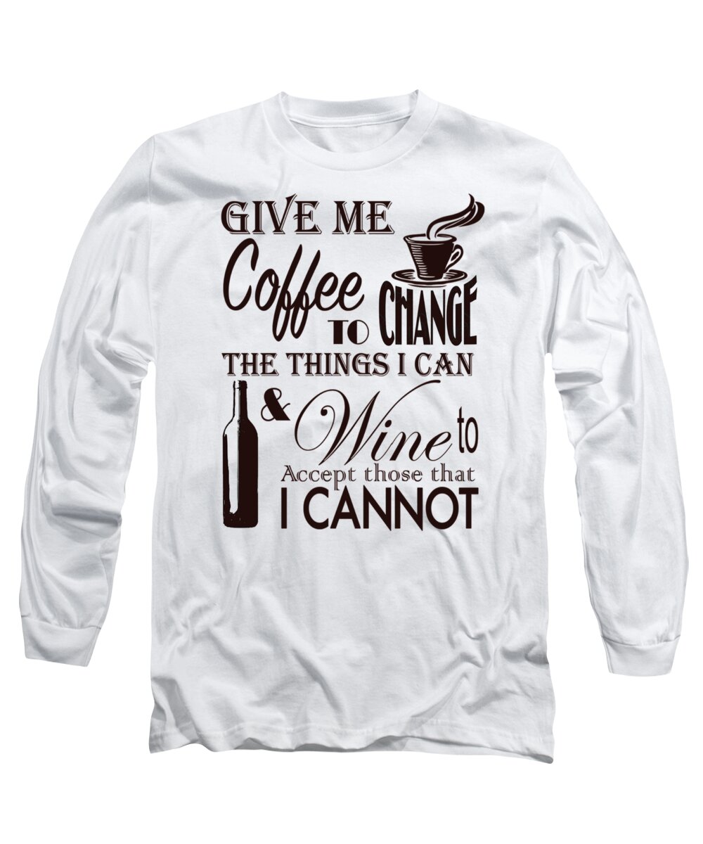 Coffee Long Sleeve T-Shirt featuring the digital art Beverage Prayer by Maria Arango