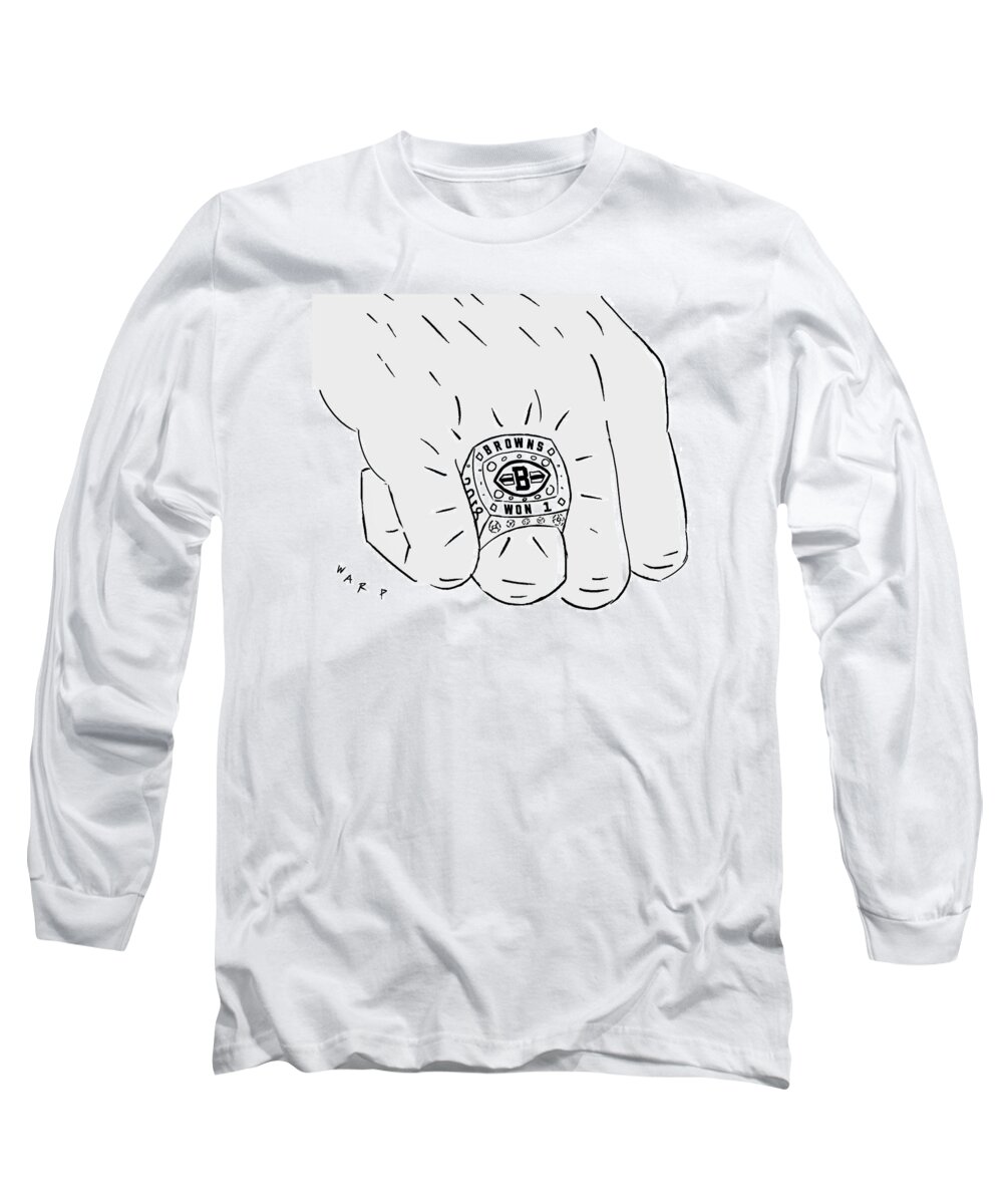 Captionless Long Sleeve T-Shirt featuring the drawing Browns Won 1 by Kim Warp