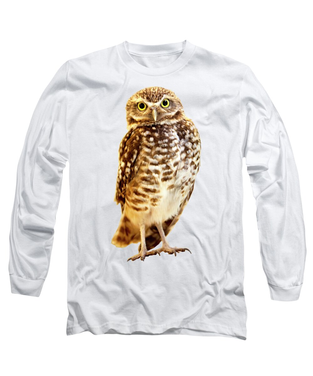 Burrowing Owl Long Sleeve T-Shirt featuring the photograph Burrowing Owls by David Millenheft