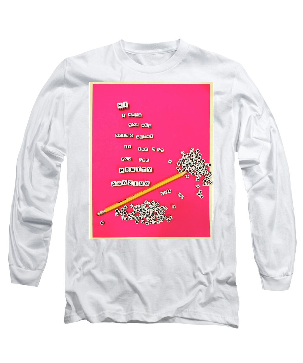 Hot Pink Long Sleeve T-Shirt featuring the photograph By The Way by Ashley Rice
